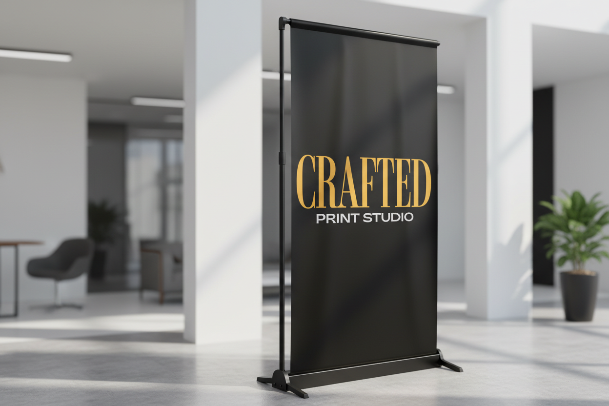 Custom Banner Mockup - Crafted Print Studio